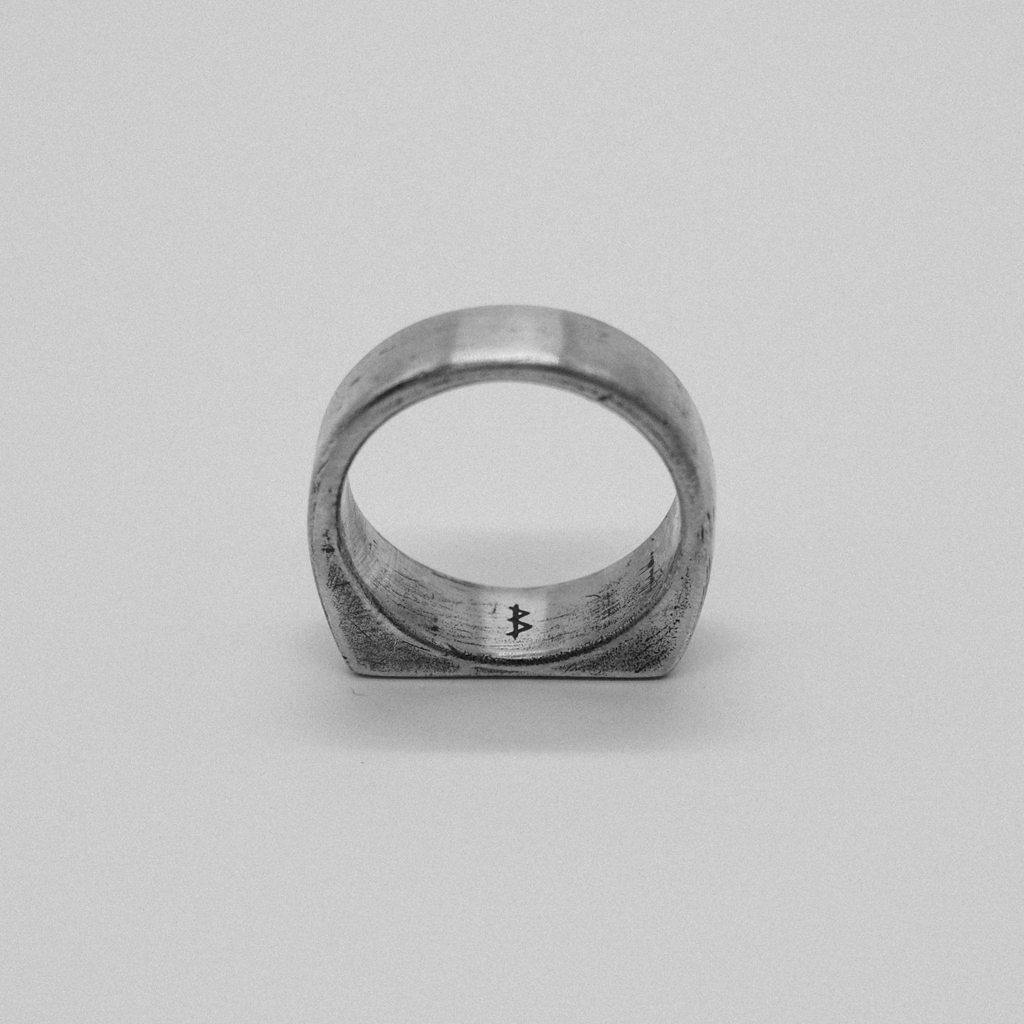 lightning bolt sterling silver mens ring