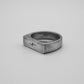 lightning bolt sterling silver mens ring