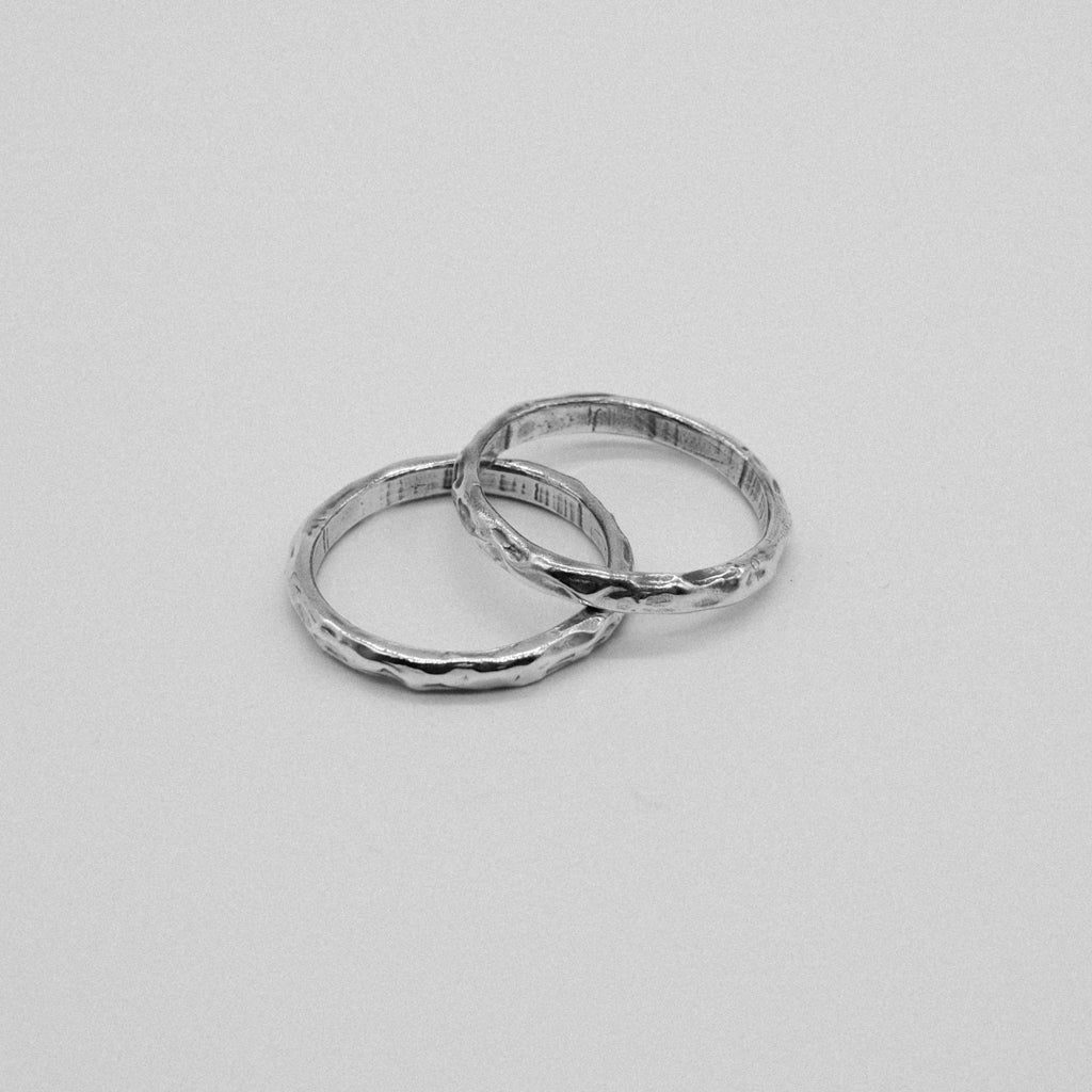 Sterling silver handcrafted stacker rings
