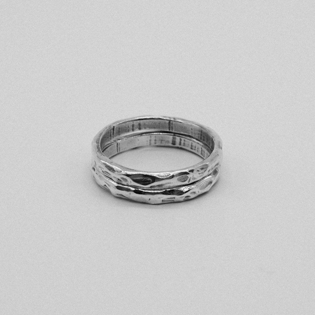 Sterling silver handcrafted stacker rings